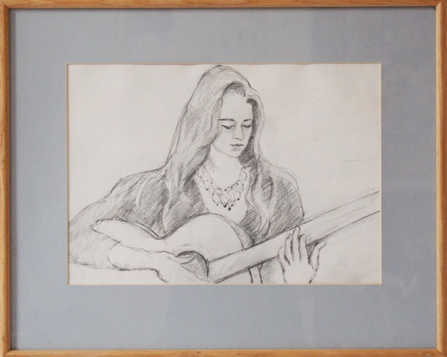 Guitar  Pencil on paper   £100  41cm x 29cm